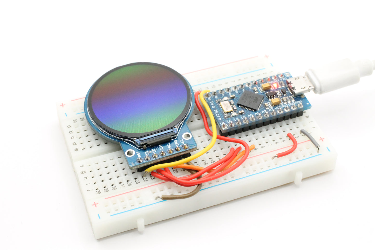 Circular 1.28" IPS TFT LCD Breakout Board – 240x240 Full RGB (GC9A01 Driver)